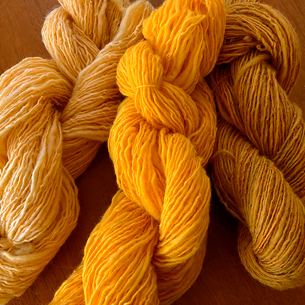 Image of Yellow Handspun Yarn