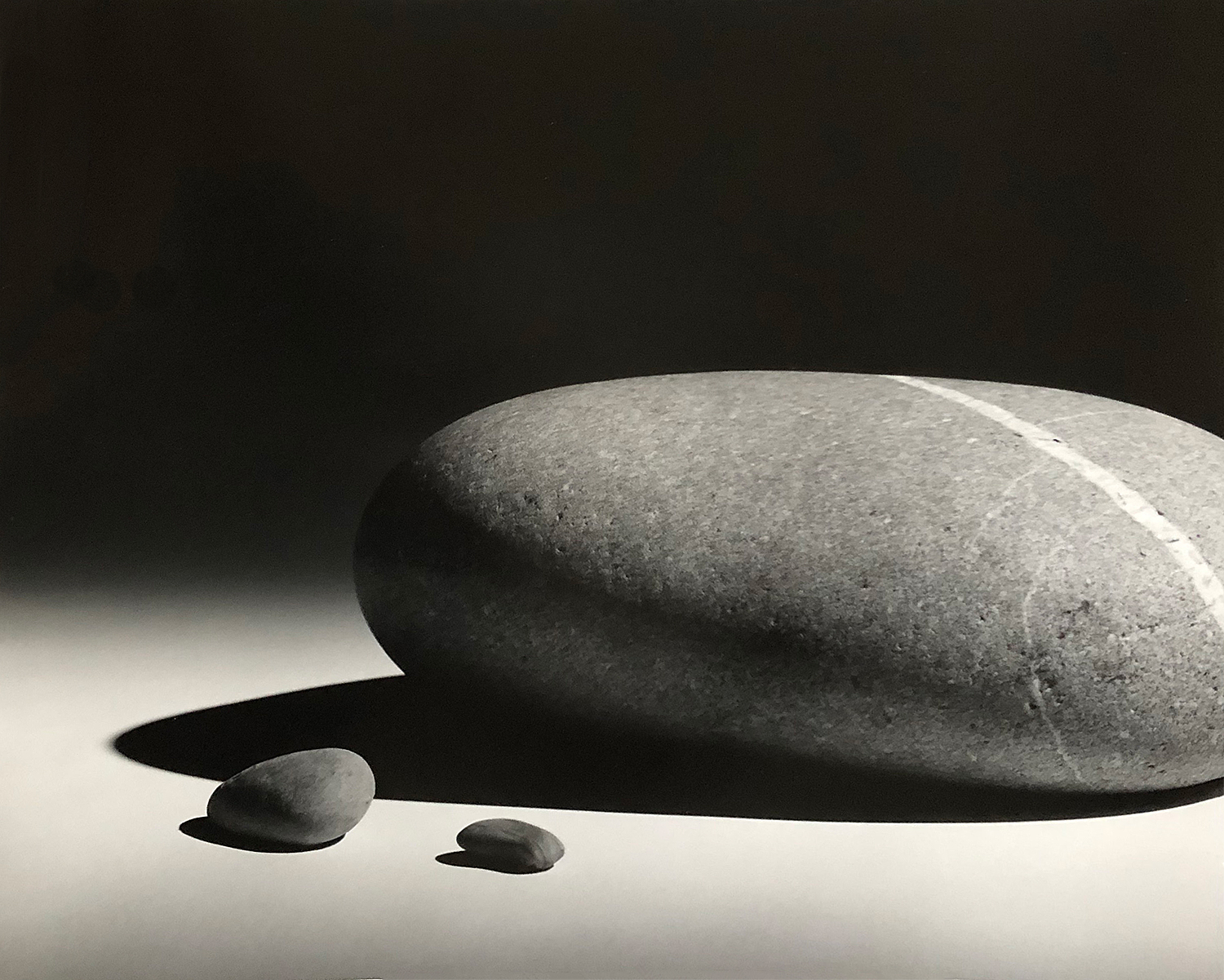 B&W photo of three rocks