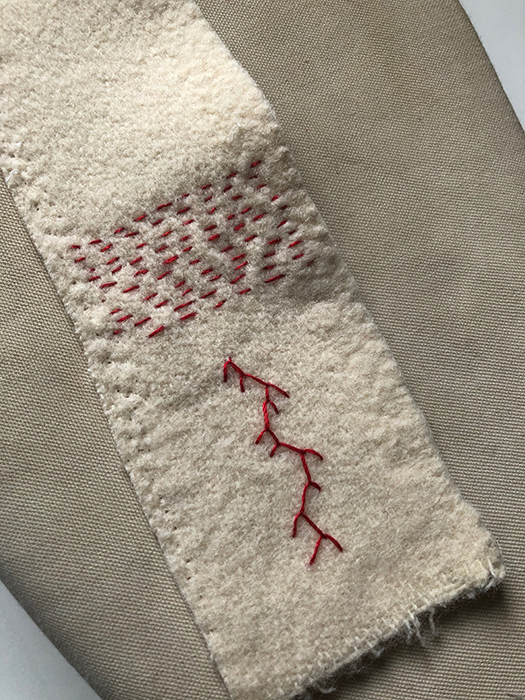 Image of first two days of stitching