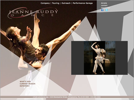 image of new Jeanne Ruddy Dance Web Site