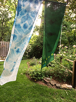 Shibori scarves