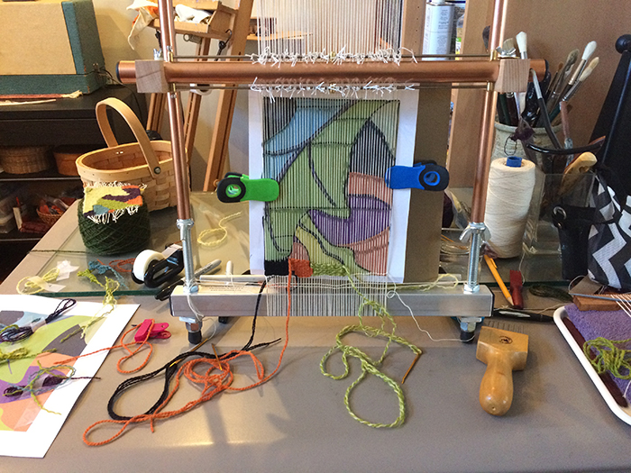 Image of the start of weaving