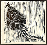 Distaff: linoleum print